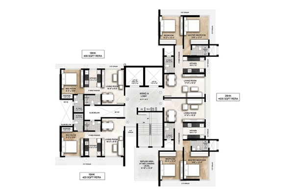 A-Wing Floor Plan